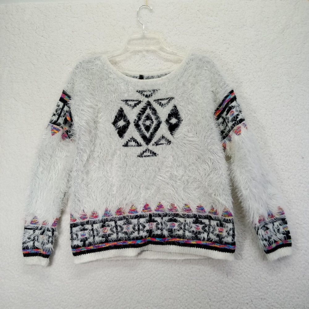 Elan Sweater Womens Sz Medium Aztek Print Boat Neck